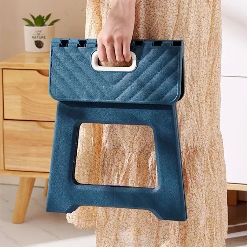 New Portable Folding Stool – Thickened Plastic Saddle Chair