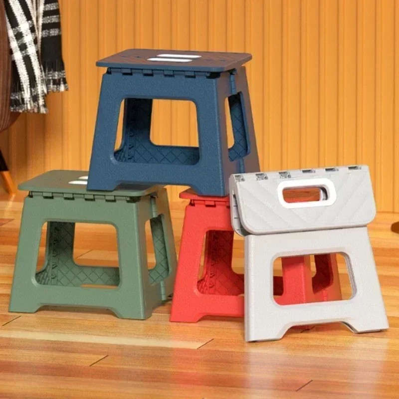 New Portable Folding Stool – Thickened Plastic Saddle Chair