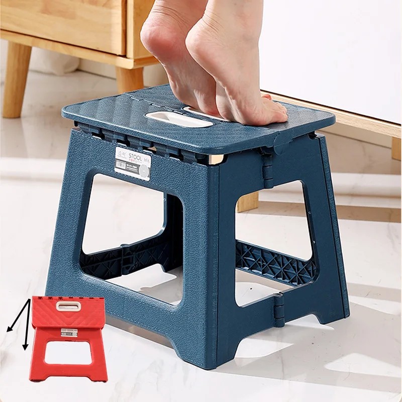 New Portable Folding Stool – Thickened Plastic Saddle Chair