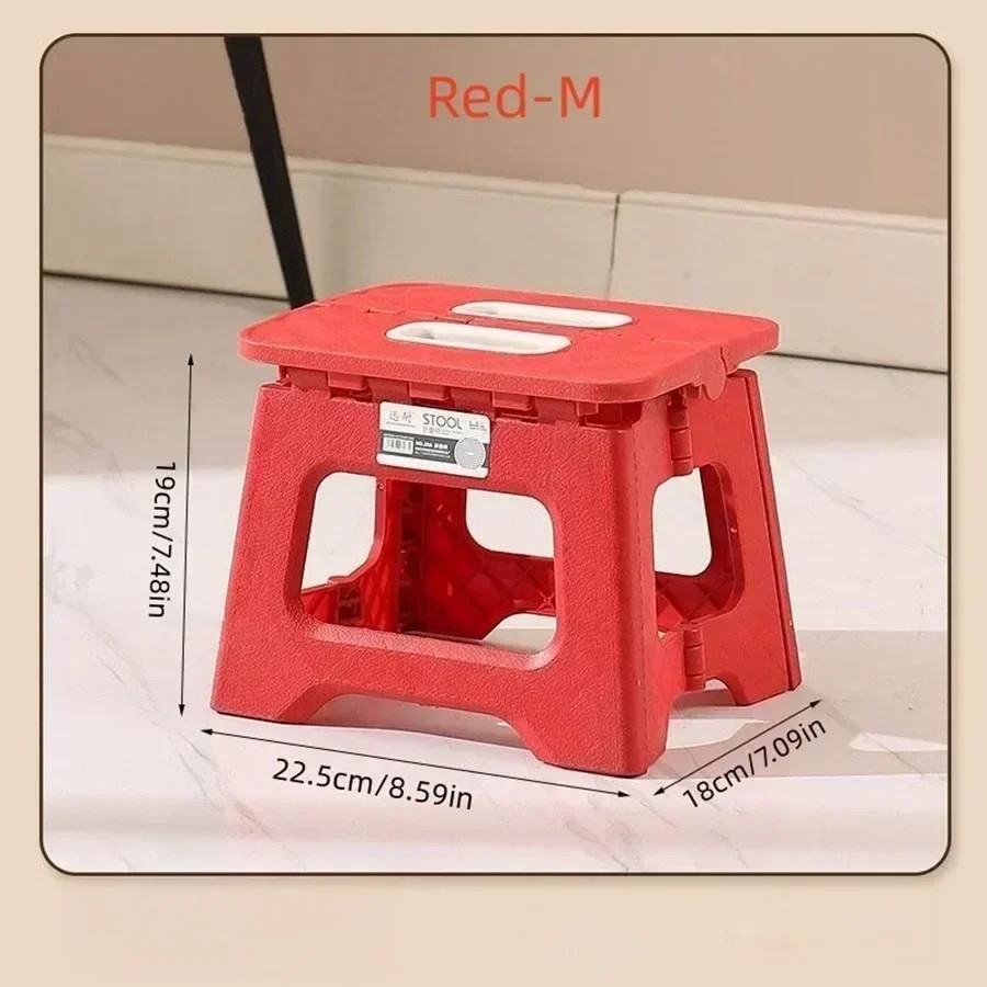 New Portable Folding Stool – Thickened Plastic Saddle Chair