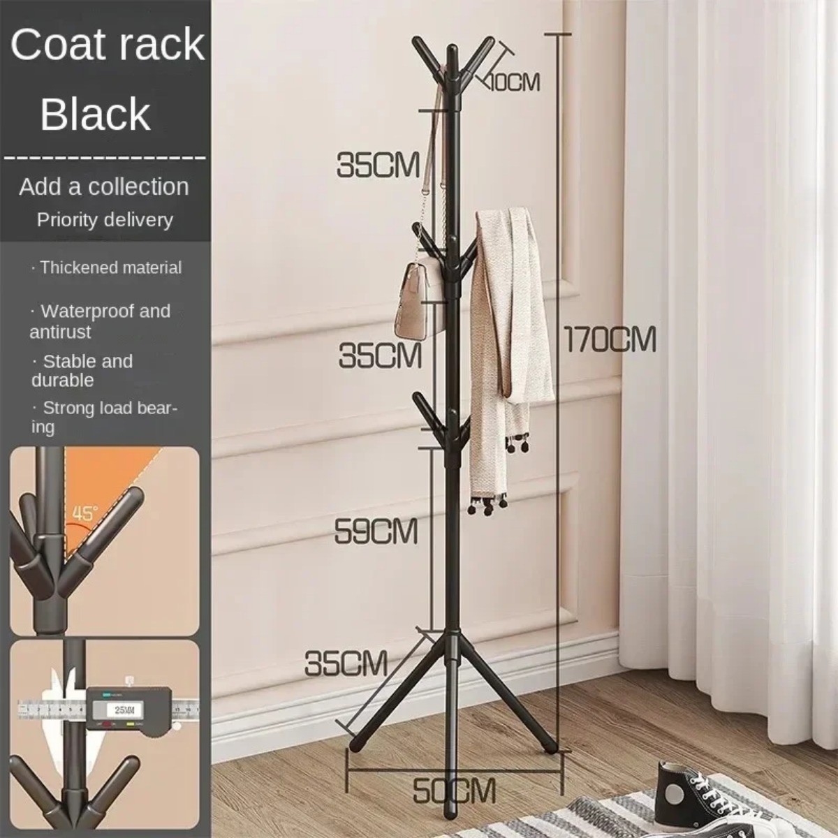 Clothes and Hats Rack – Vertical Tree Branch Shape Holder