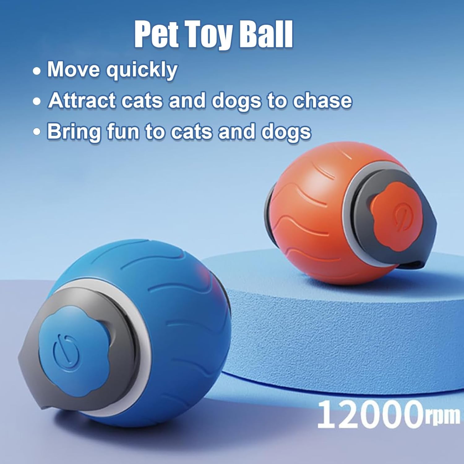 Speedy Tail 2.0 - Interactive Electric Rolling Ball with Teasing Tail – Smart Cat Toy for Indoor & Outdoor Fun 🎉🐱
