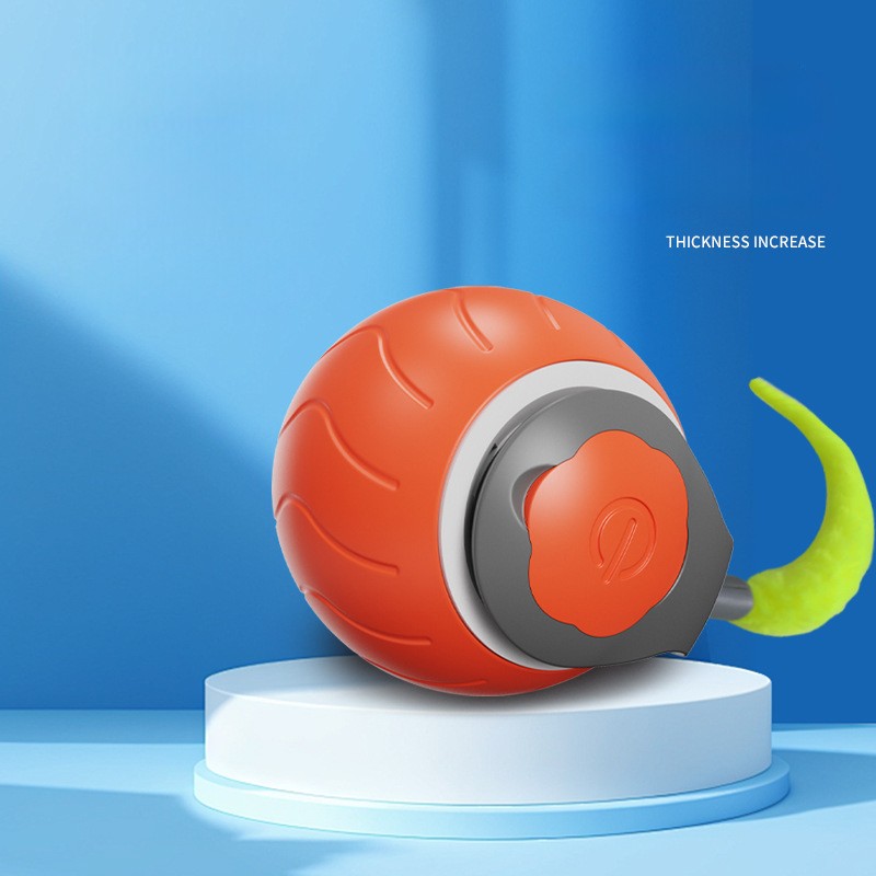 Speedy Tail 2.0 - Interactive Electric Rolling Ball with Teasing Tail – Smart Cat Toy for Indoor & Outdoor Fun 🎉🐱