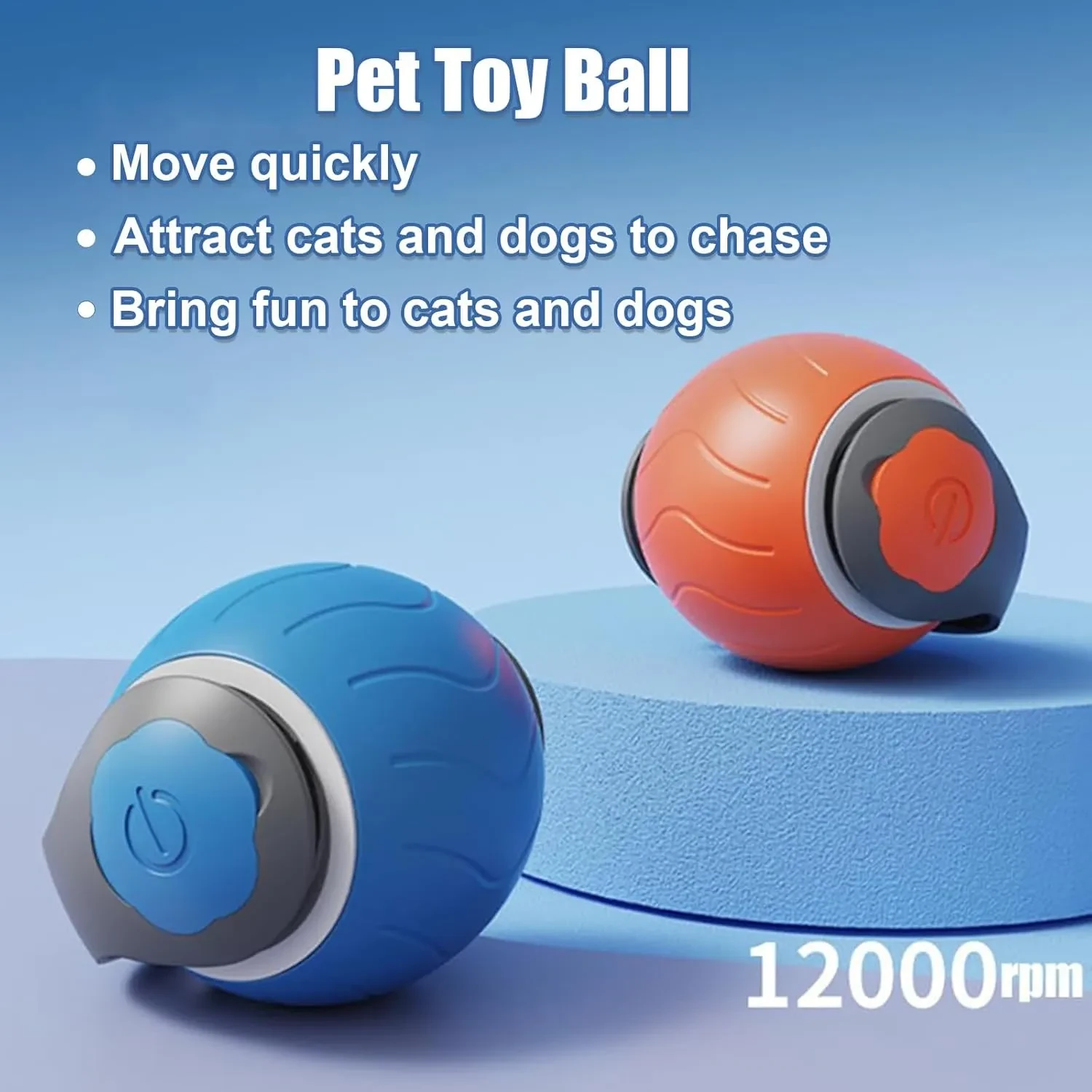 Speedy Tail 2.0 - Interactive Electric Rolling Ball with Teasing Tail – Smart Cat Toy for Indoor & Outdoor Fun 🎉🐱