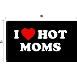 Love Dad I Love Mom Flag