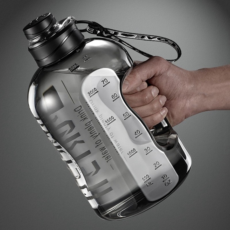 2.7/1.7L Insulated Water Bottle with Straw – Leakproof Fitness Bottle for Gym, Travel, Hiking, and Camping