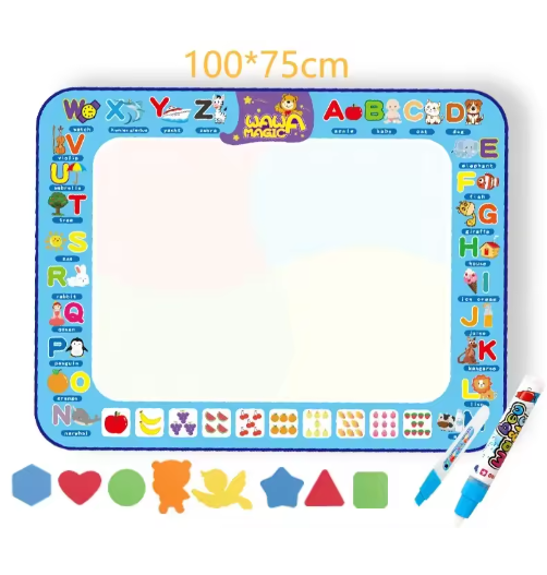 2023 New Arrivals Magic Water Drawing Mat with Fluorescent Pen Painting Board Early Educational Toys Montessori Toys for Kids