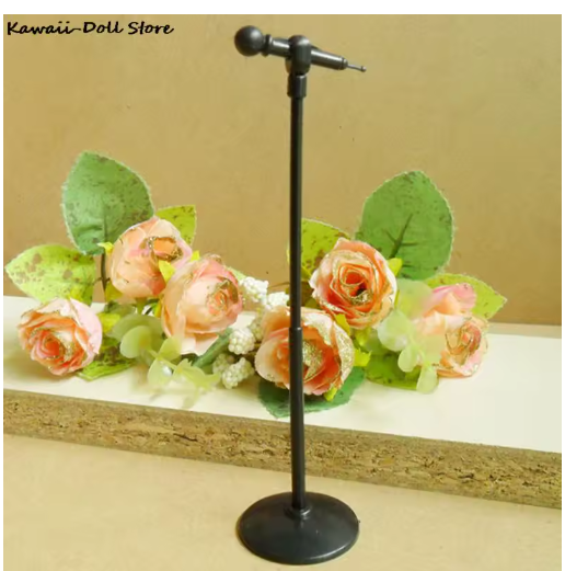 Cute Mini Plastic Microphone Model Dollhouse Miniature Furniture Accessories