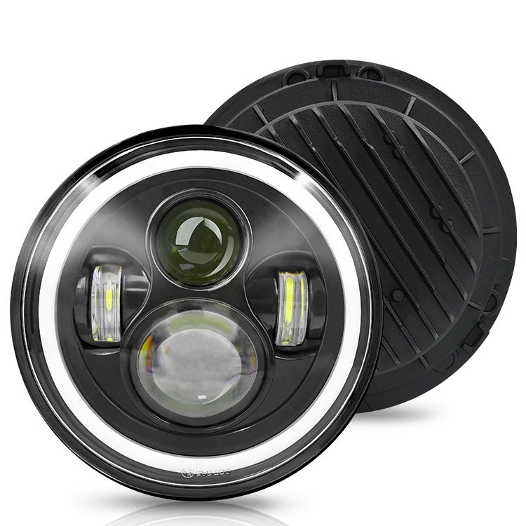Modified 7-inch RGB Angel Eye LED 50W Large Vehicle Light Work Light