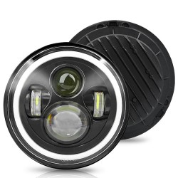 Modified 7-inch RGB Angel Eye LED 50W Large Vehicle Light Work Light