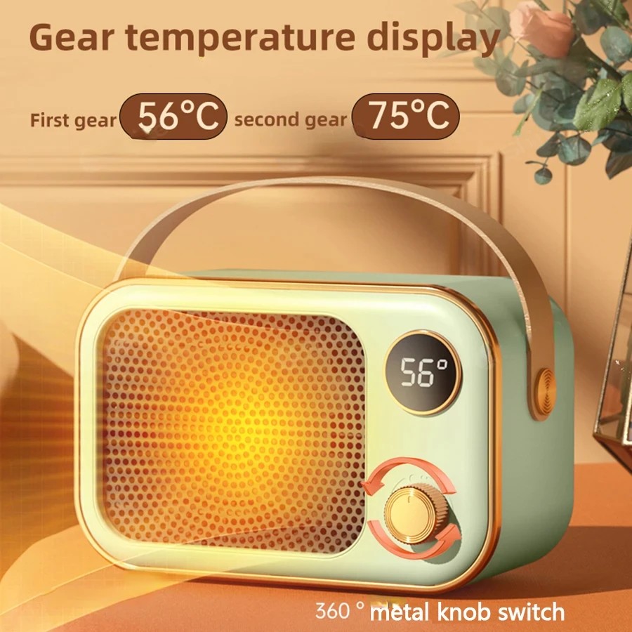 New 1200W Portable Electric Heater – Space Heater with LED Display