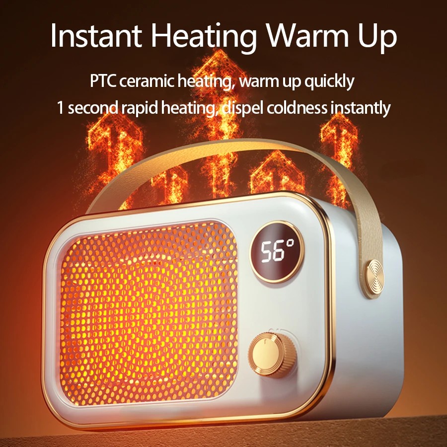 New 1200W Portable Electric Heater – Space Heater with LED Display