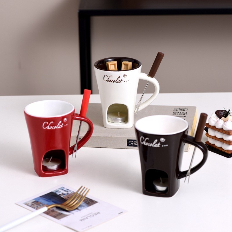 Multi-Functional Ceramic Fondue Mug