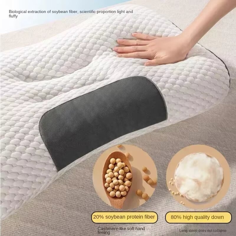 Honeycomb Massage Pillow – Cervical Support, Antibacterial, Anti-Mite, Sleep Aid, Home Pillow Core