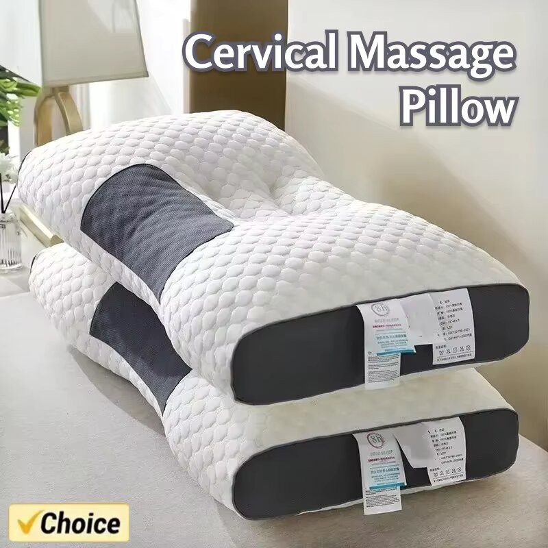 Honeycomb Massage Pillow – Cervical Support, Antibacterial, Anti-Mite, Sleep Aid, Home Pillow Core