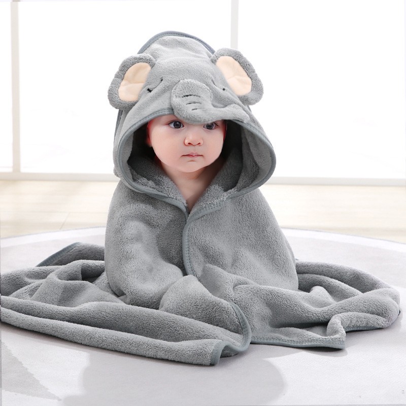 Cartoon Animal Baby Bath Towels – Soft Newborn Hooded Towel Blanket, Toddler Bathrobe