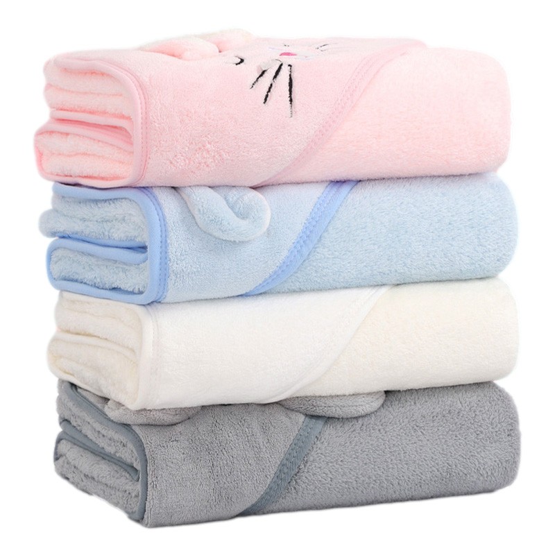 Cartoon Animal Baby Bath Towels – Soft Newborn Hooded Towel Blanket, Toddler Bathrobe