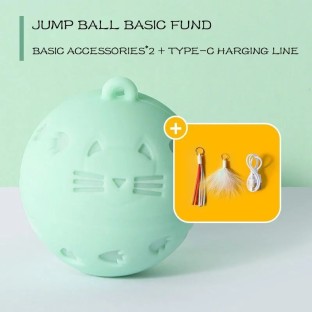 Crazy Ball Interactive Cat Toy Self-moving Kitten Jumping Ball Toys  Vibration Sensor Cats Game Toy