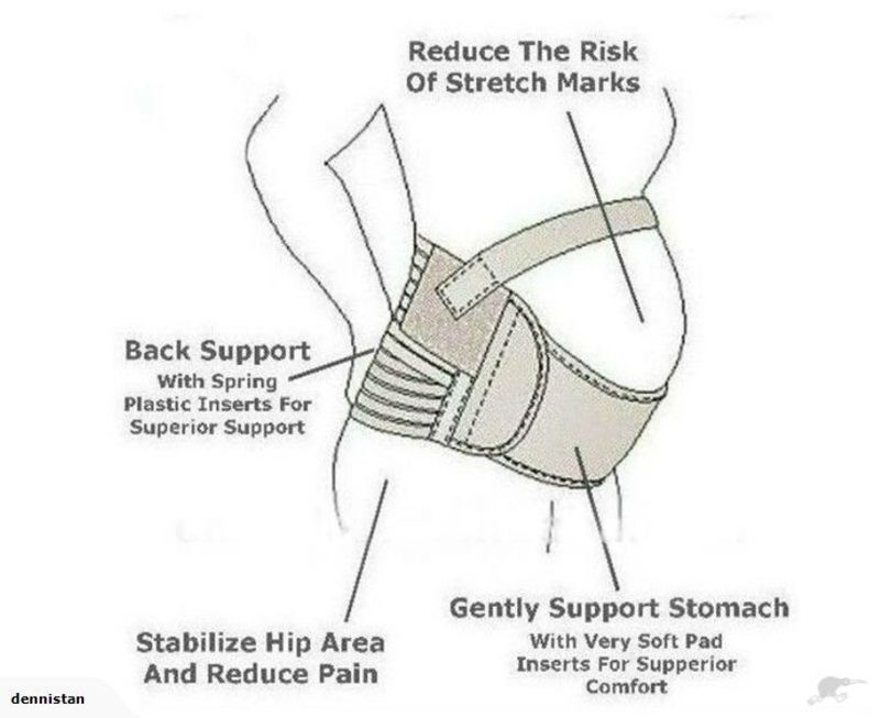Size L Deluxe Elastic Maternity Back Support Belts