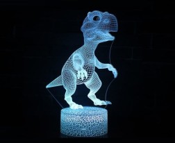 Dinosaur 3D LED Night Light, Power By USB, 7 Changeable colors