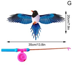 Children’s Kite Toy – Cartoon Eagle & Butterfly Foldable Mini Kite with Hand Brake & Fishing Rod