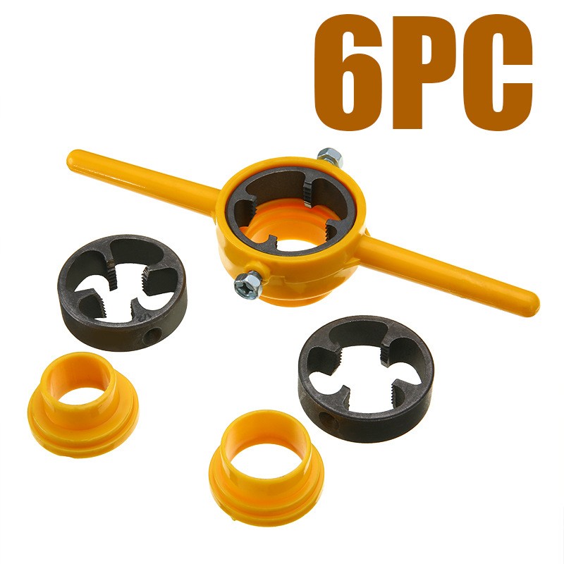 6PCS Plastic Pipe Thread Die Kit