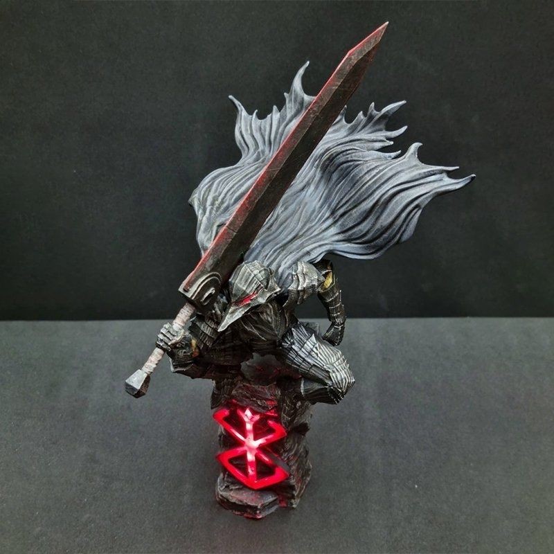 25cm Berserk Guts Action Figure – Berserker Armor Black Swordsman Model