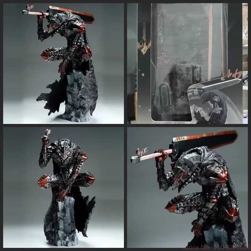 25cm Berserk Guts Action Figure – Berserker Armor Black Swordsman Model