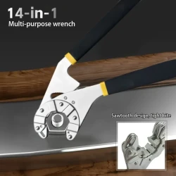 High Carbon Steel 14-In-1 Multi-Purpose Wrench Set