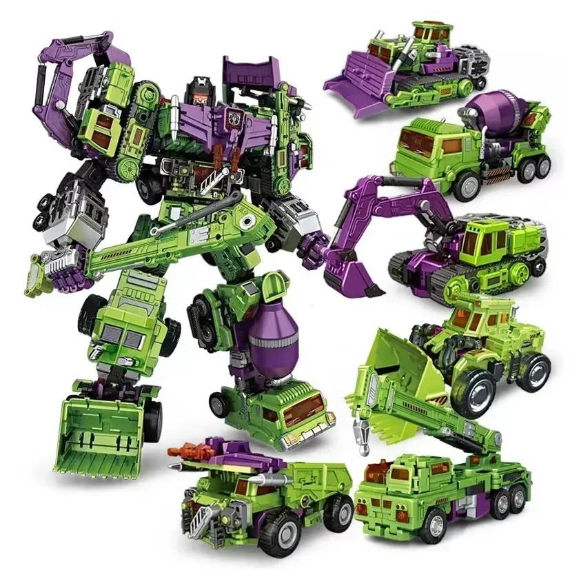 6 IN 1 NBK 42CM Devastator Toy – Transformation KO Robot Car Combination Action Figure