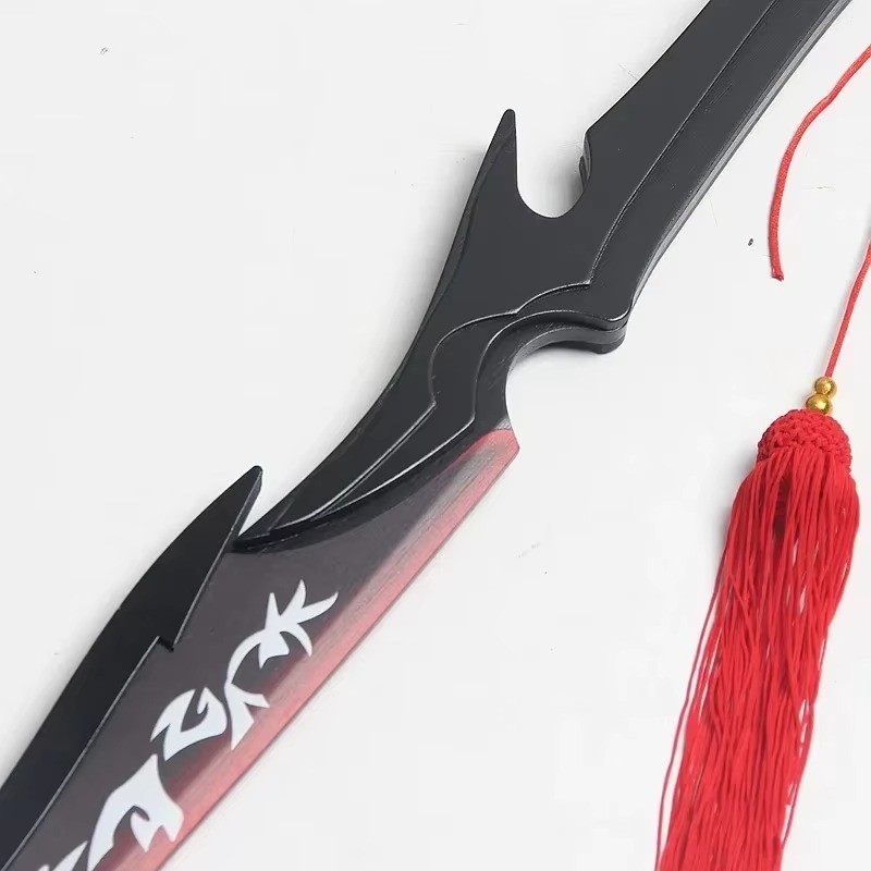 Full Size Yone Katana Fake Sword – League of Legends Cosplay Prop, Wooden Ninja Knife