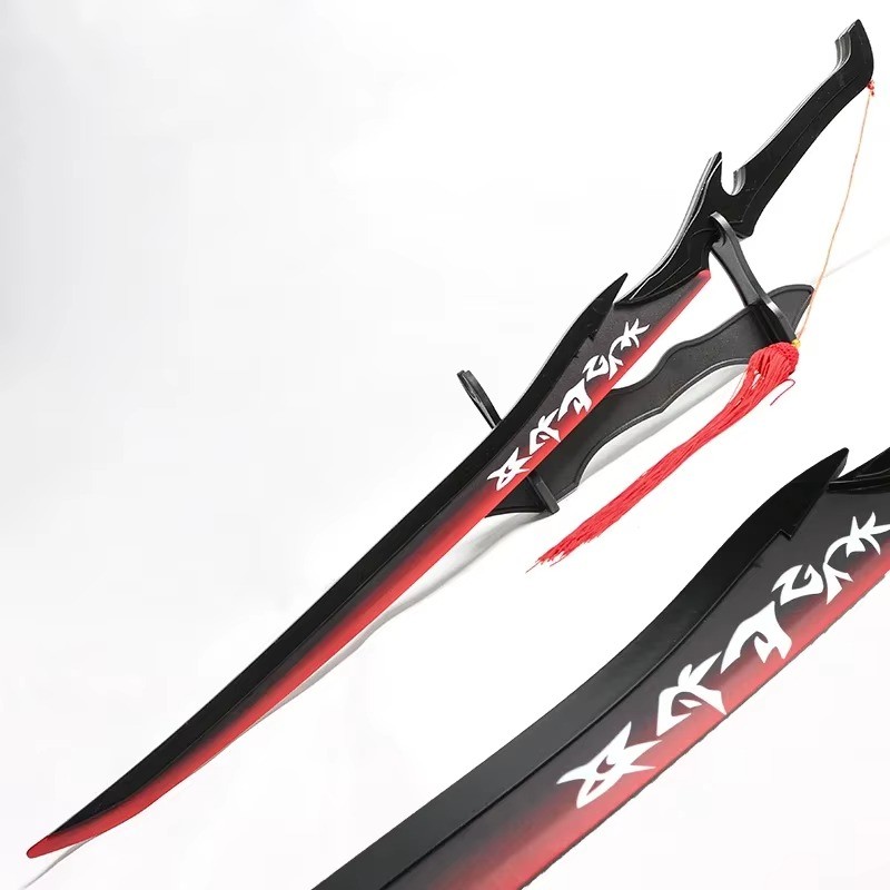 Full Size Yone Katana Fake Sword – League of Legends Cosplay Prop, Wooden Ninja Knife