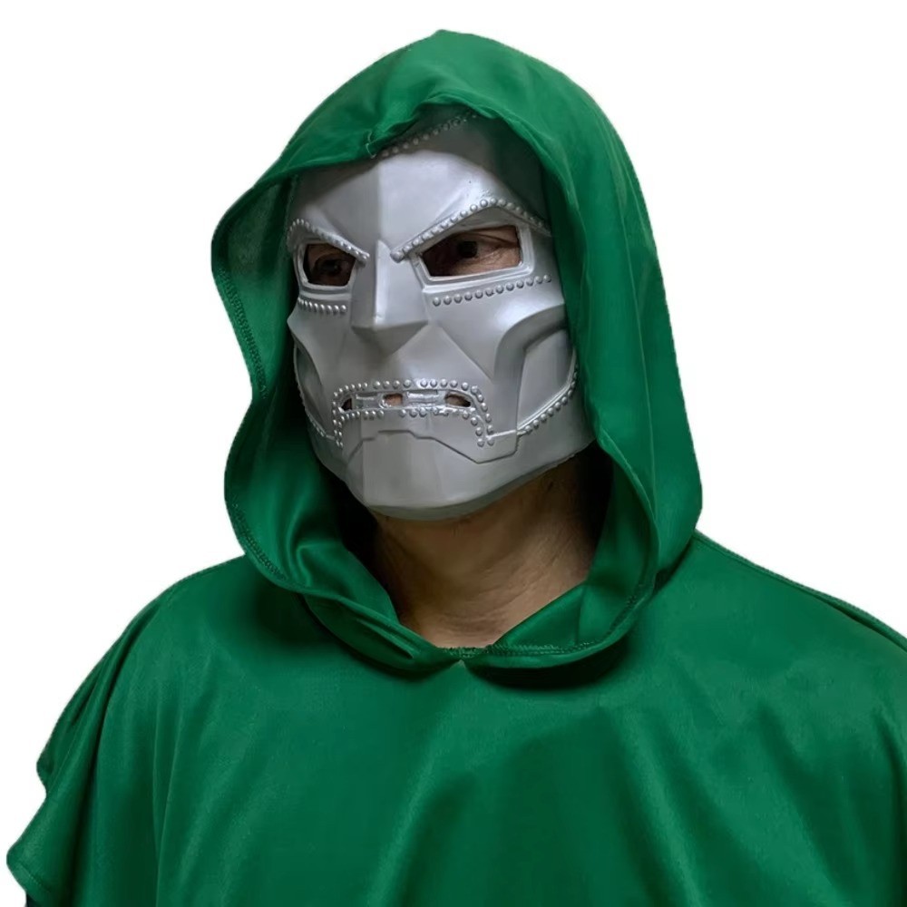 High-Quality Latex Movie Full Face Helmet – Halloween Supervillain Doctor Doom Adult Resin Mask