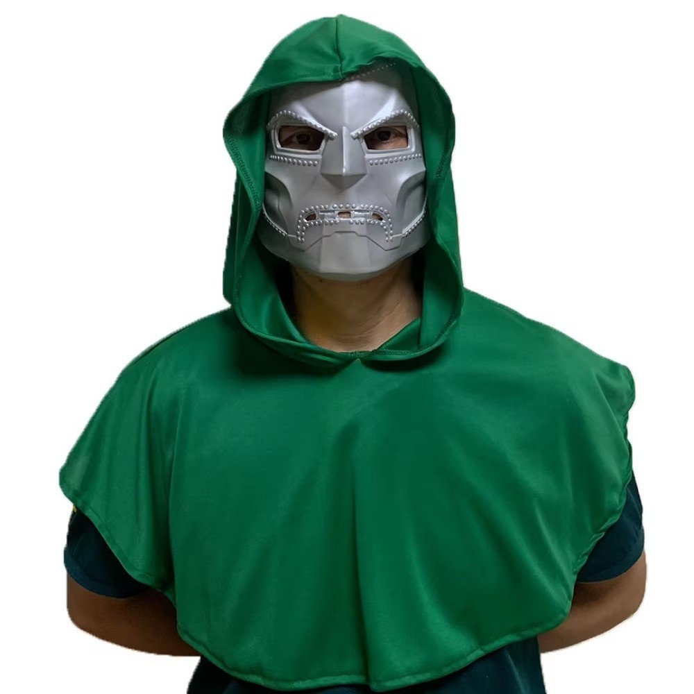 High-Quality Latex Movie Full Face Helmet – Halloween Supervillain Doctor Doom Adult Resin Mask