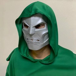 High-Quality Latex Movie Full Face Helmet – Halloween Supervillain Doctor Doom Adult Resin Mask