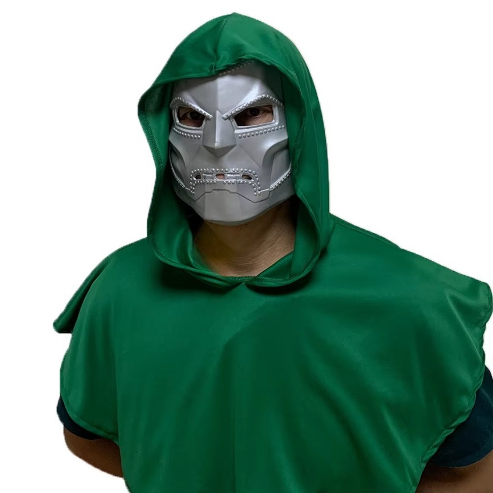 High-Quality Latex Movie Full Face Helmet – Halloween Supervillain Doctor Doom Adult Resin Mask