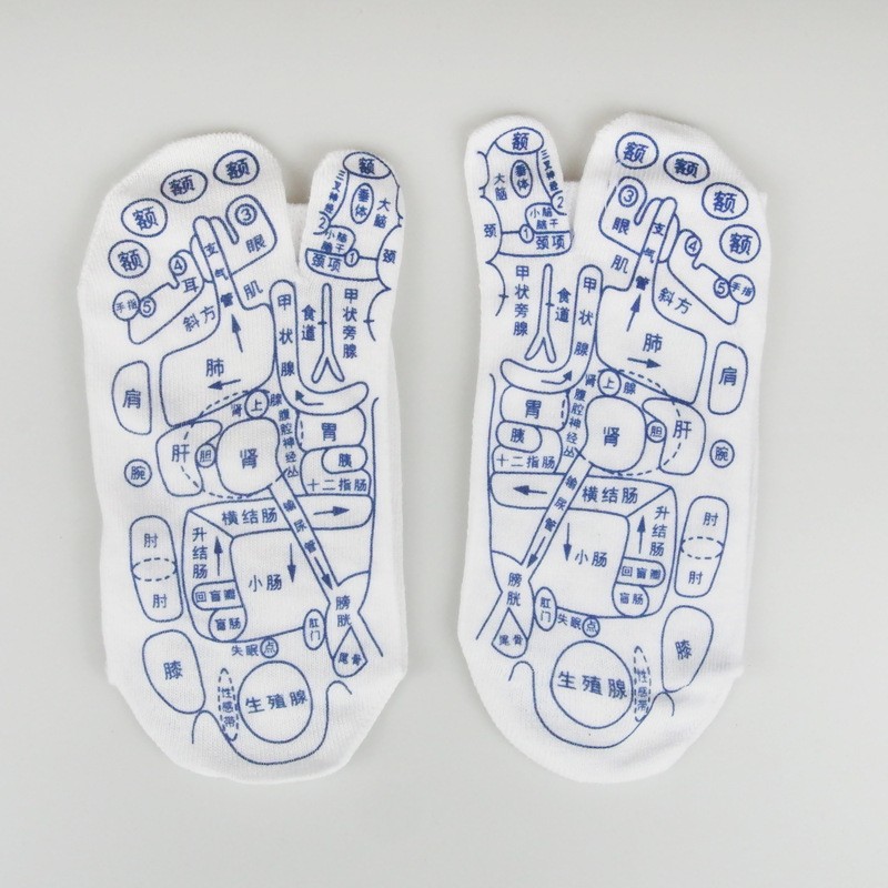 Reflexology Chart Socks with Trigger Point Massage Tool