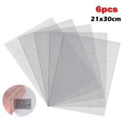 6pcs Metal Mesh Screen Sheets Steel Filter Plates