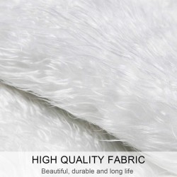 White Christmas Tree Skirt Plush Faux Fur Xmas Tree Carpet Merry Christmas Tree Decorations Ornament New Year Navidad Home Decor