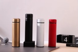 Stainless steel vacuum flask LED touch display temperature