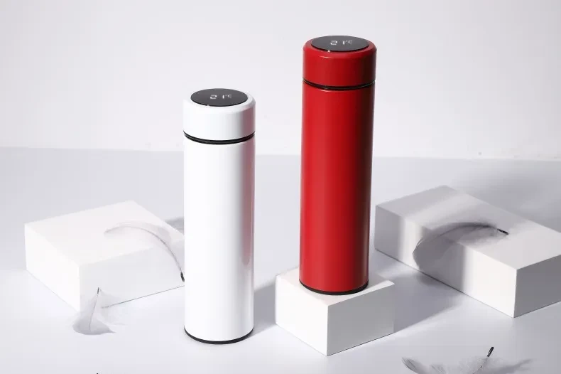 Stainless steel vacuum flask LED touch display temperature