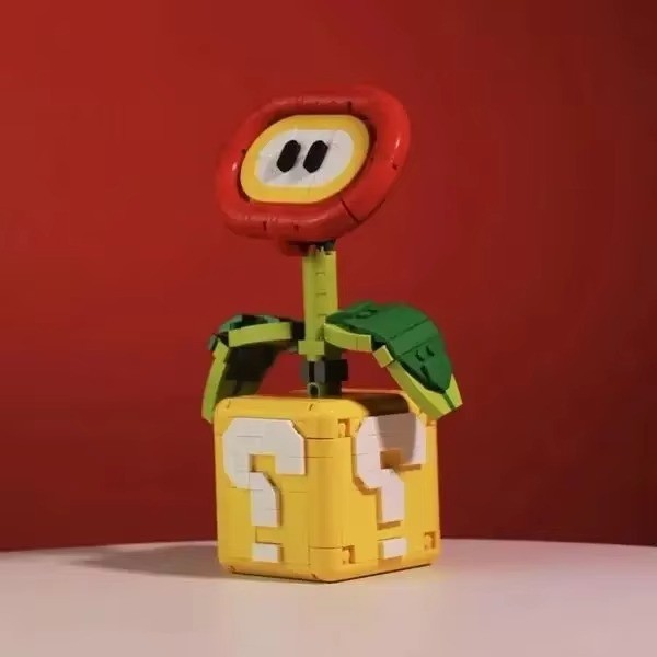 NEW MOC Piranha Plant Model – Fit Flame Flower Assembled Building Block Brick