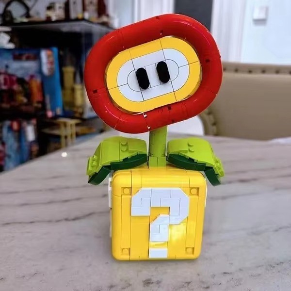 NEW MOC Piranha Plant Model – Fit Flame Flower Assembled Building Block Brick