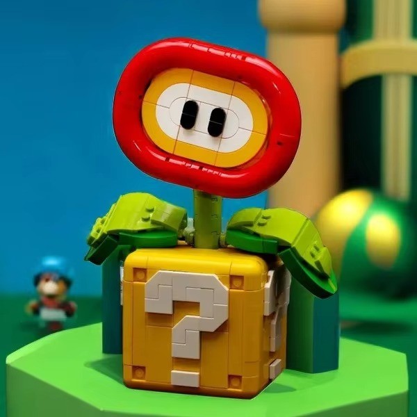 NEW MOC Piranha Plant Model – Fit Flame Flower Assembled Building Block Brick