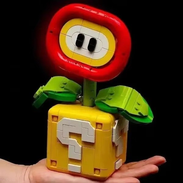 NEW MOC Piranha Plant Model – Fit Flame Flower Assembled Building Block Brick