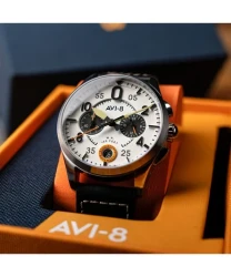 AVI-8 Spitfire Lock Chronograph Imperial War Museums Edition Bethlem White Dial Quartz AV-4089-0B Men's Watch