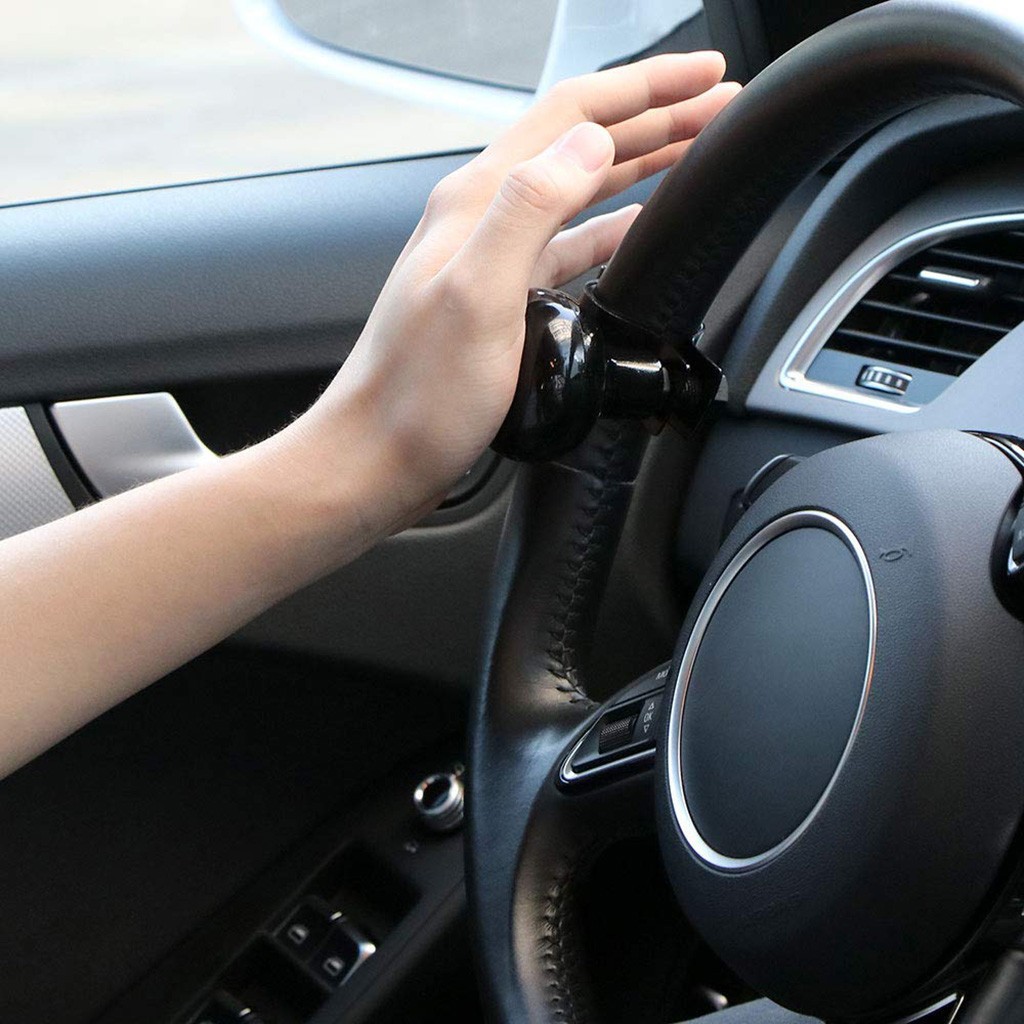 Black steering wheel booster ball booster