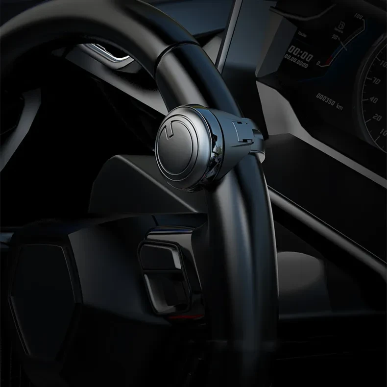 Black steering wheel booster ball booster