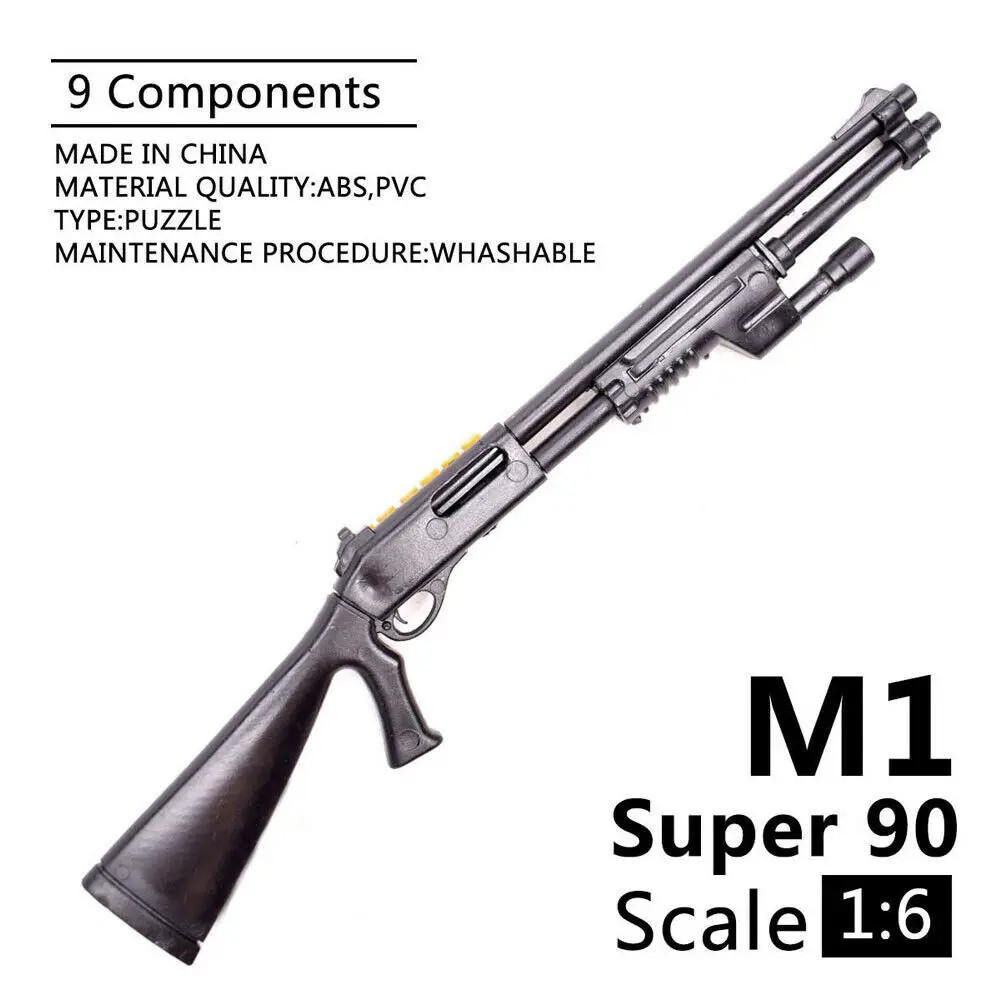 1:6 Weapon Model Benelli M1 Super 90 Shotgun – Assembly Model Building Bricks for Action Figures