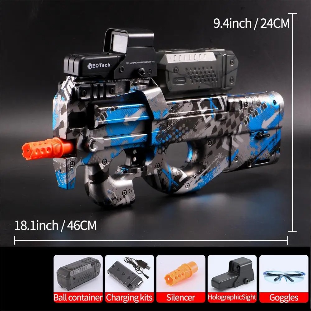 Electric Gel Gun in Transparent Black – Fully Automatic Splatter Ball Toy